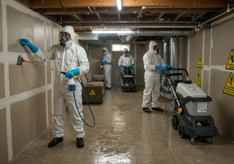 Basement Moisture Removal and Structural Drying process in Avondale, AZ